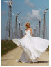 Sweetheart Neck Ivory Satin Minimalist Wedding Dress